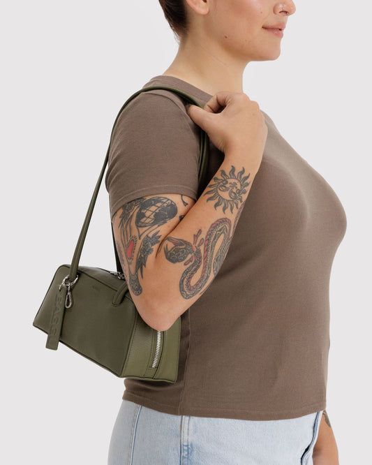 SMALL RECYCLED LEATHER BOWLER BAG - US 2871