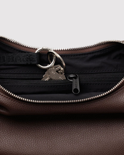SMALL RECYCLED LEATHER FLAT CRESCENT - US 6660