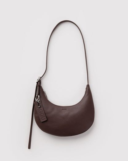 SMALL RECYCLED LEATHER FLAT CRESCENT - US 6660