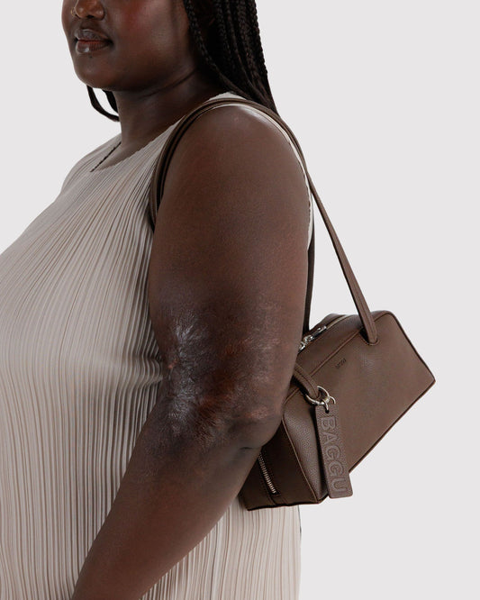 SMALL RECYCLED LEATHER BOWLER BAG - US 3485