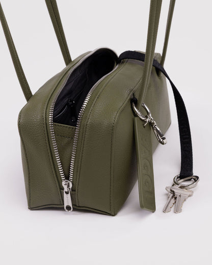SMALL RECYCLED LEATHER BOWLER BAG - US 2871