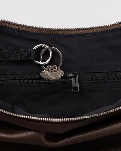 MEDIUM RECYCLED LEATHER FLAT CRESCENT - US 1824